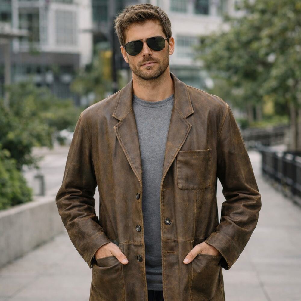 The Territory Ahead VTG Men's SZ XL Buttery Soft Lightweight Leather Jacket